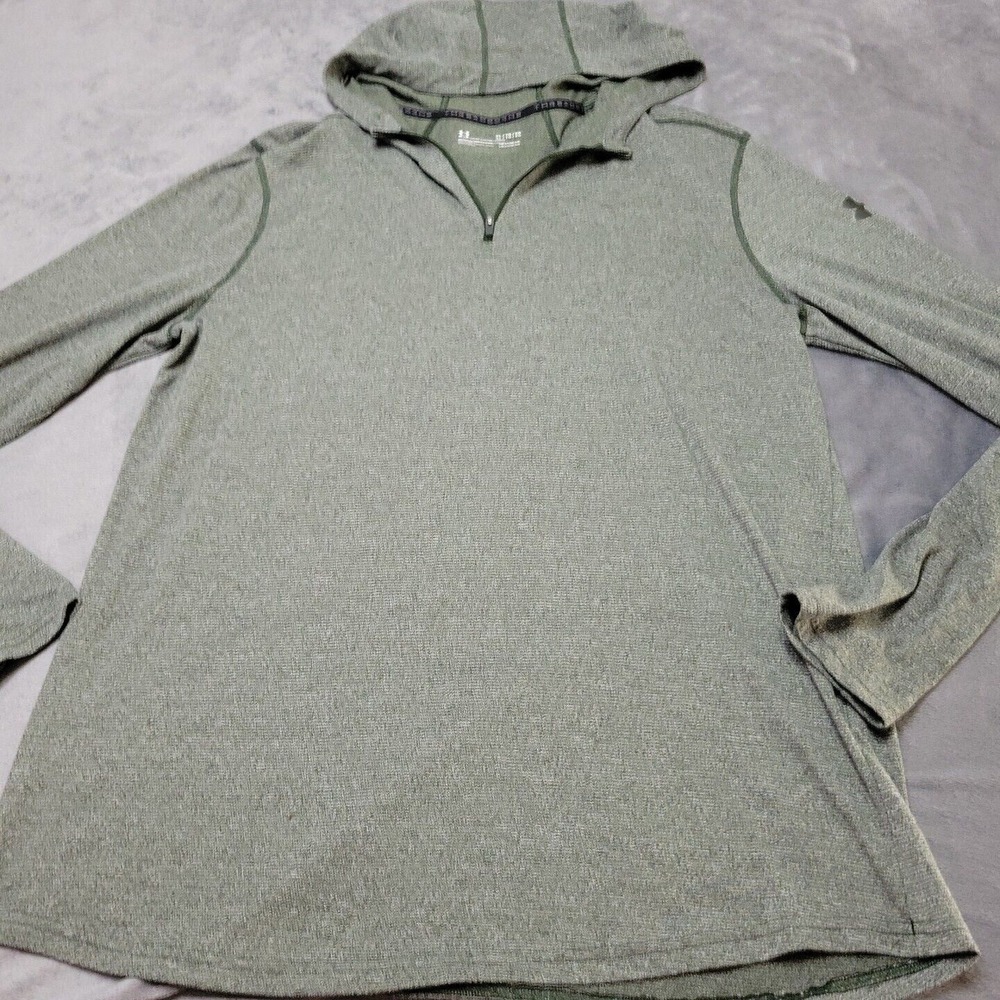 Under Armour Sweater Mens XL Activewear Shirt Heather Green Threadborne Pullover